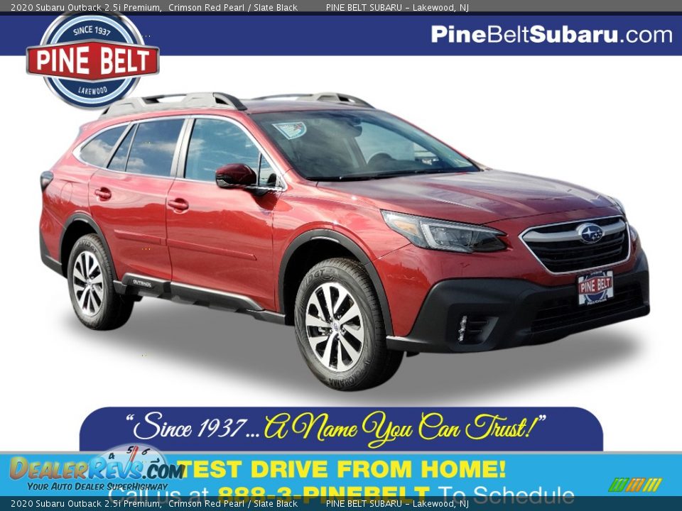 2020 Subaru Outback 2.5i Premium Crimson Red Pearl / Slate Black Photo #1