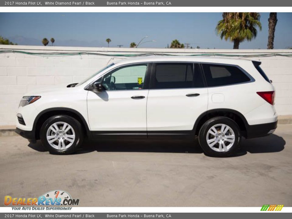 2017 Honda Pilot LX White Diamond Pearl / Black Photo #8