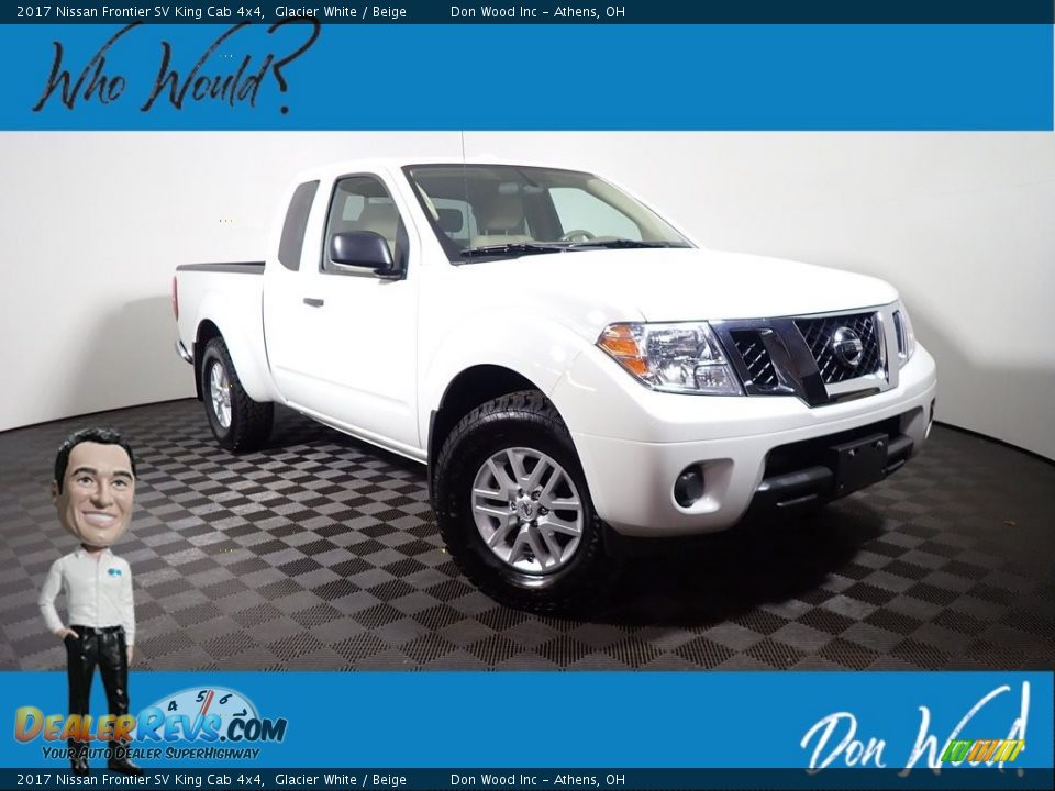 2017 Nissan Frontier SV King Cab 4x4 Glacier White / Beige Photo #1