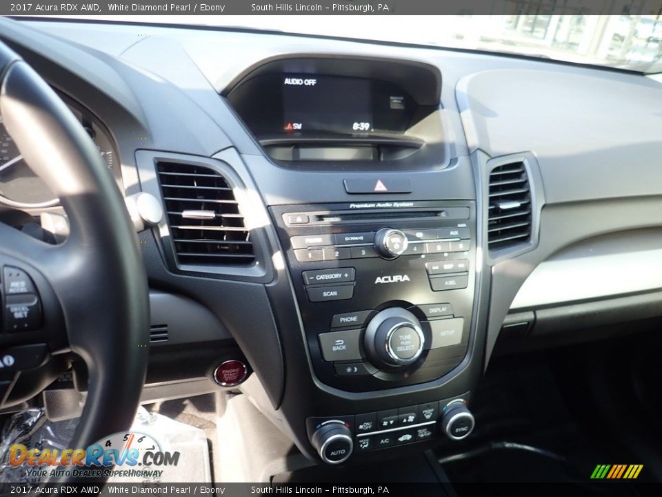 2017 Acura RDX AWD White Diamond Pearl / Ebony Photo #22