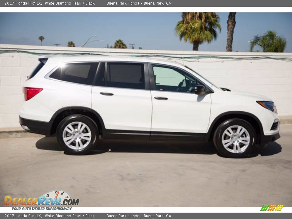 2017 Honda Pilot LX White Diamond Pearl / Black Photo #12