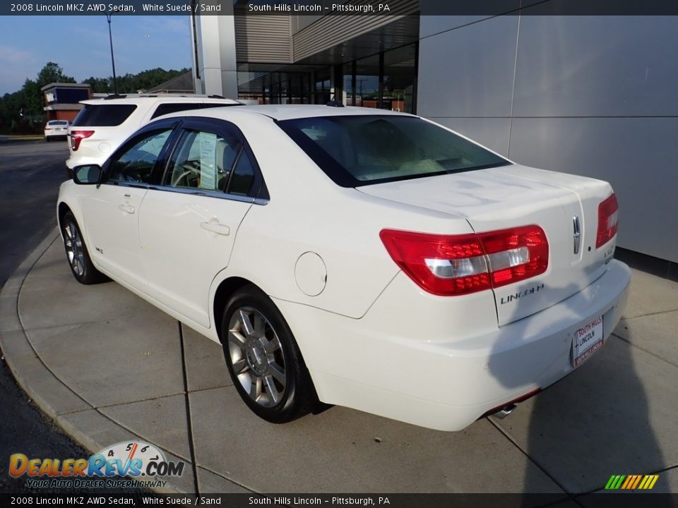 2008 Lincoln MKZ AWD Sedan White Suede / Sand Photo #3
