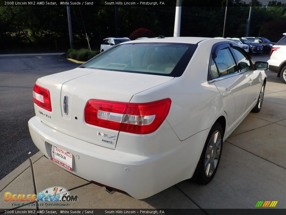 2008 Lincoln MKZ AWD Sedan White Suede / Sand Photo #5