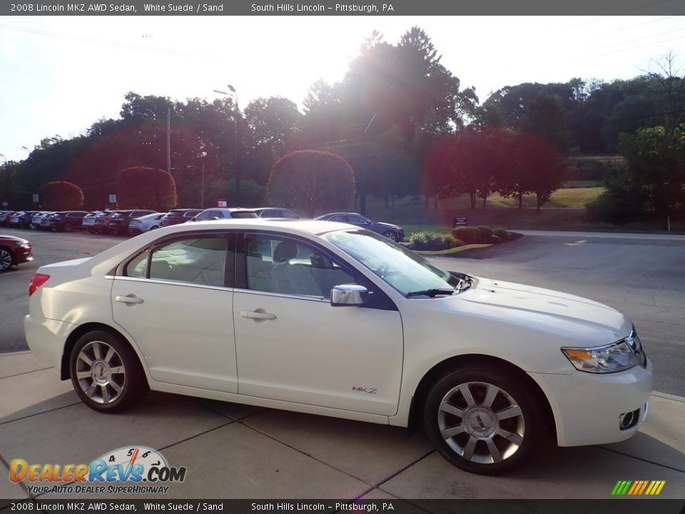 2008 Lincoln MKZ AWD Sedan White Suede / Sand Photo #6
