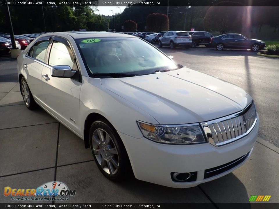 2008 Lincoln MKZ AWD Sedan White Suede / Sand Photo #7
