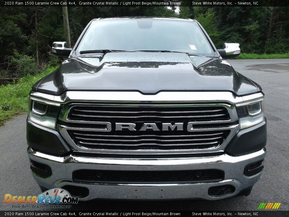 2020 Ram 1500 Laramie Crew Cab 4x4 Granite Crystal Metallic / Light Frost Beige/Mountain Brown Photo #3