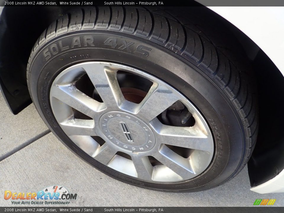2008 Lincoln MKZ AWD Sedan White Suede / Sand Photo #9