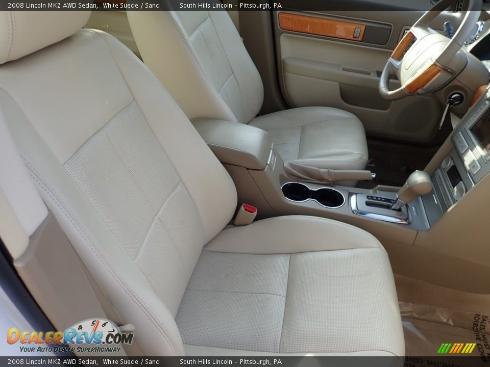 2008 Lincoln MKZ AWD Sedan White Suede / Sand Photo #10