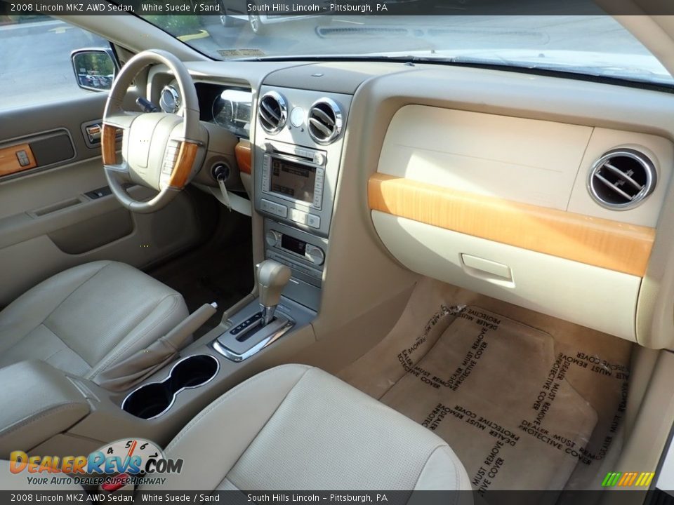 2008 Lincoln MKZ AWD Sedan White Suede / Sand Photo #11