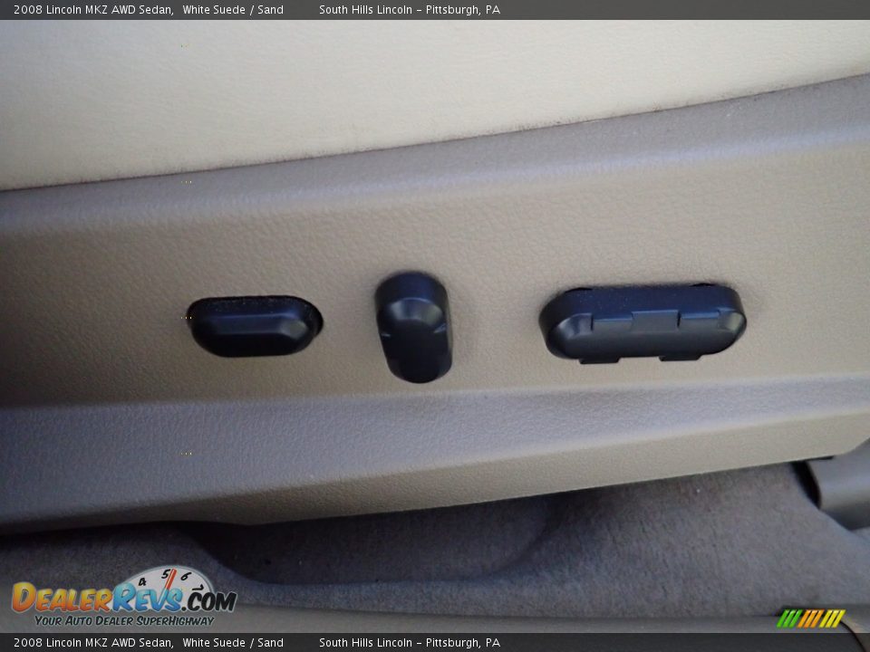 2008 Lincoln MKZ AWD Sedan White Suede / Sand Photo #12