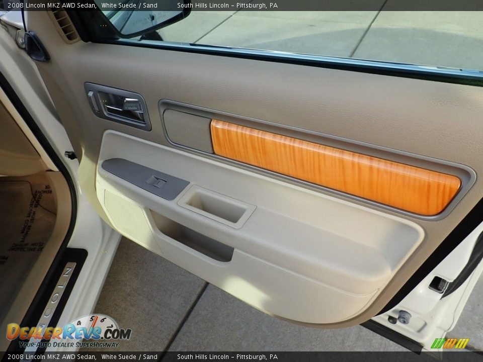 2008 Lincoln MKZ AWD Sedan White Suede / Sand Photo #13