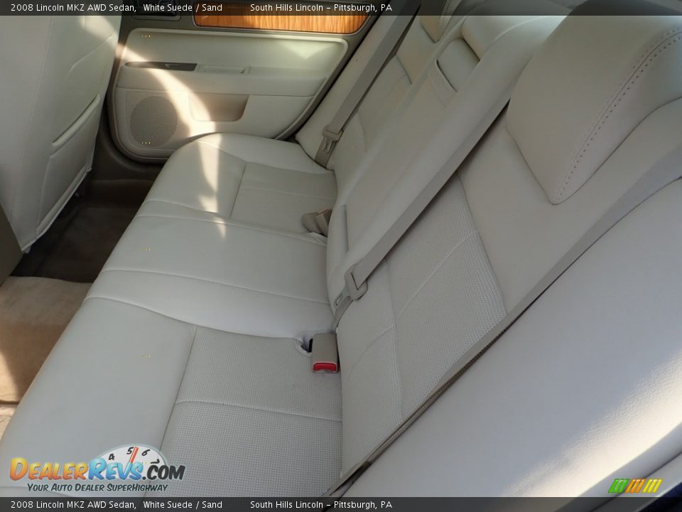 2008 Lincoln MKZ AWD Sedan White Suede / Sand Photo #16