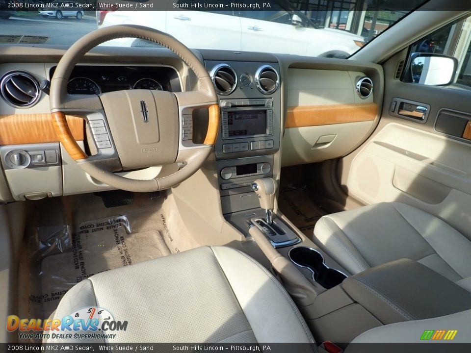 2008 Lincoln MKZ AWD Sedan White Suede / Sand Photo #17