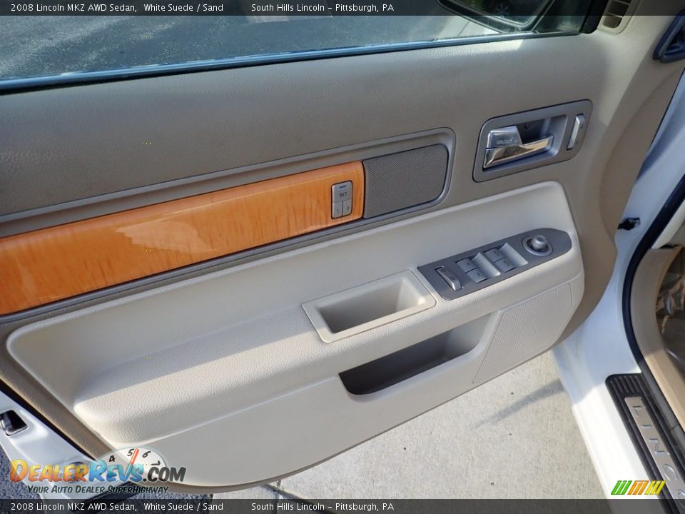 2008 Lincoln MKZ AWD Sedan White Suede / Sand Photo #18