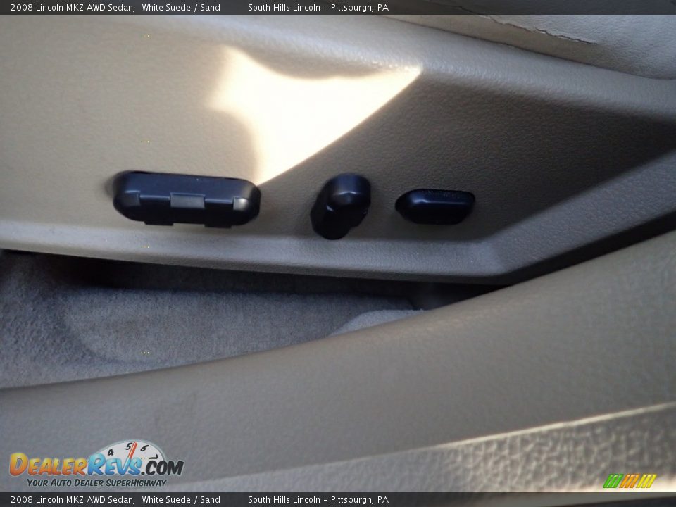 2008 Lincoln MKZ AWD Sedan White Suede / Sand Photo #19