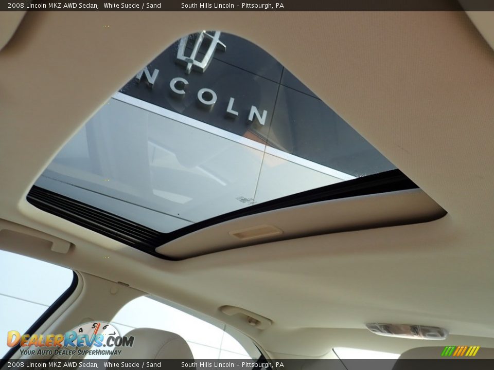 2008 Lincoln MKZ AWD Sedan White Suede / Sand Photo #20