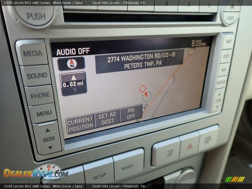 2008 Lincoln MKZ AWD Sedan White Suede / Sand Photo #22