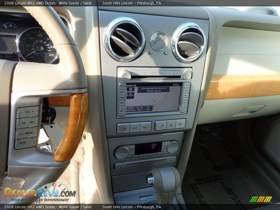 2008 Lincoln MKZ AWD Sedan White Suede / Sand Photo #23