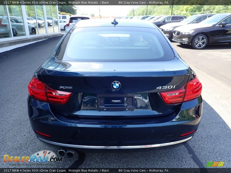 2017 BMW 4 Series 430i xDrive Gran Coupe Midnight Blue Metallic / Black Photo #4