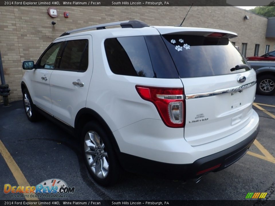 2014 Ford Explorer Limited 4WD White Platinum / Pecan Photo #2
