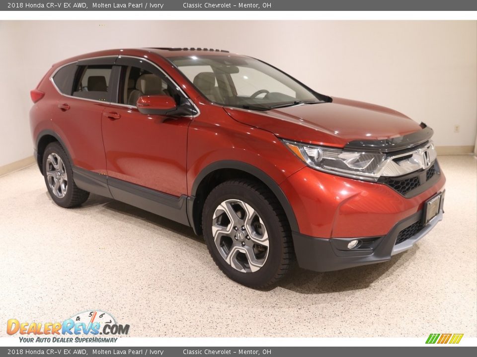 2018 Honda CR-V EX AWD Molten Lava Pearl / Ivory Photo #1