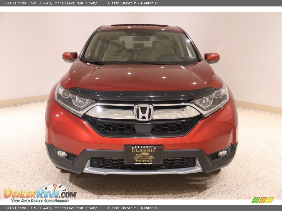 2018 Honda CR-V EX AWD Molten Lava Pearl / Ivory Photo #2