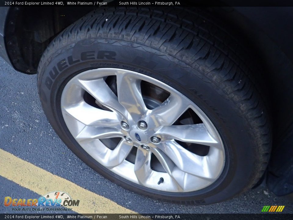 2014 Ford Explorer Limited 4WD White Platinum / Pecan Photo #5