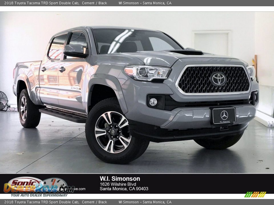 2018 Toyota Tacoma TRD Sport Double Cab Cement / Black Photo #1