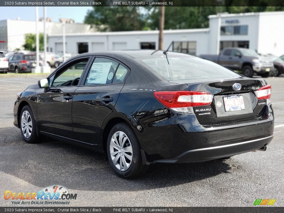 2020 Subaru Impreza Sedan Crystal Black Silica / Black Photo #6