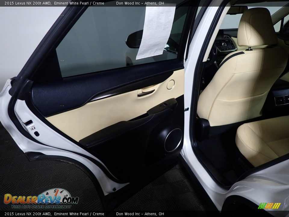 2015 Lexus NX 200t AWD Eminent White Pearl / Creme Photo #31