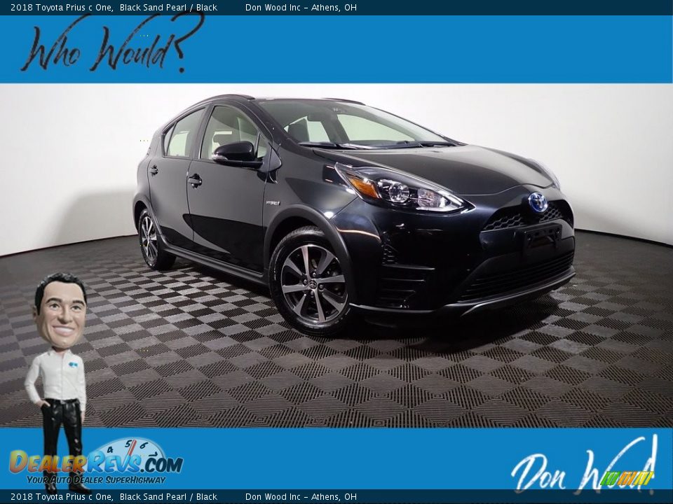 2018 Toyota Prius c One Black Sand Pearl / Black Photo #1