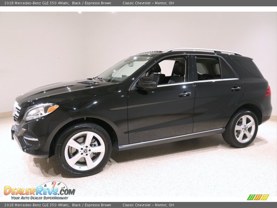 2018 Mercedes-Benz GLE 350 4Matic Black / Espresso Brown Photo #3