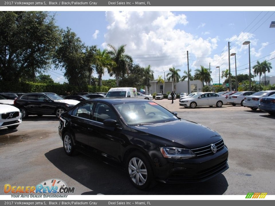 2017 Volkswagen Jetta S Black / Black/Palladium Gray Photo #1