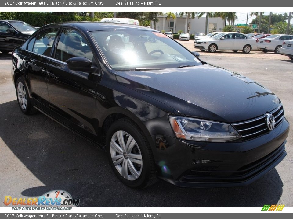 2017 Volkswagen Jetta S Black / Black/Palladium Gray Photo #2