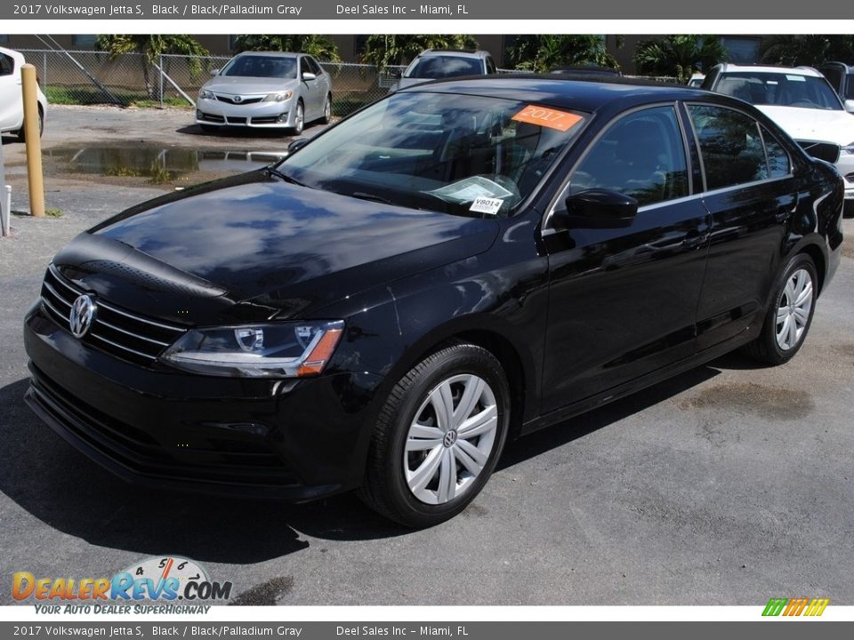 2017 Volkswagen Jetta S Black / Black/Palladium Gray Photo #4