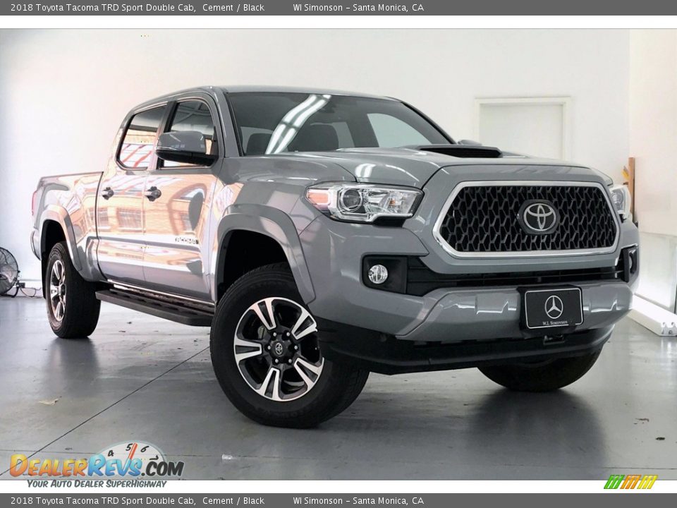 2018 Toyota Tacoma TRD Sport Double Cab Cement / Black Photo #34