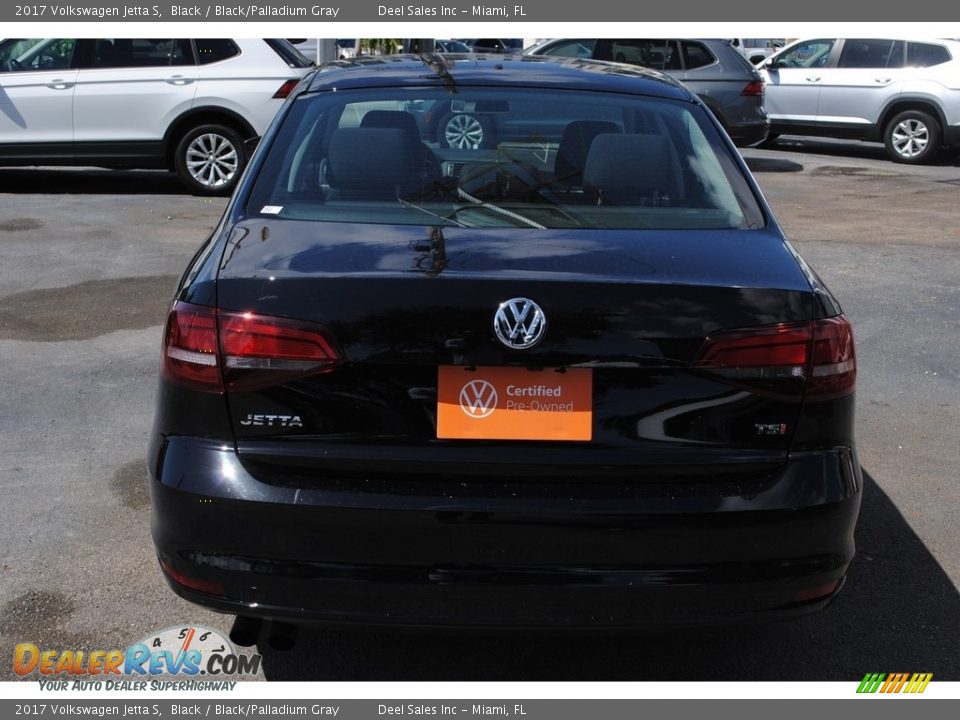 2017 Volkswagen Jetta S Black / Black/Palladium Gray Photo #8