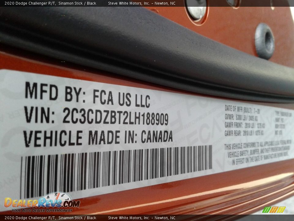 2020 Dodge Challenger R/T Sinamon Stick / Black Photo #27
