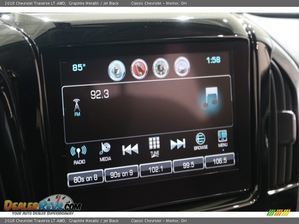2018 Chevrolet Traverse LT AWD Graphite Metallic / Jet Black Photo #10
