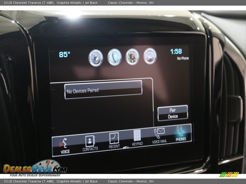 2018 Chevrolet Traverse LT AWD Graphite Metallic / Jet Black Photo #11