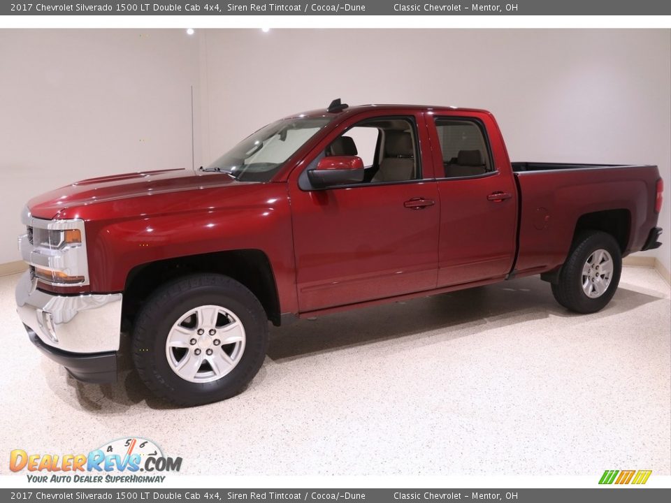 2017 Chevrolet Silverado 1500 LT Double Cab 4x4 Siren Red Tintcoat / Cocoa/­Dune Photo #3