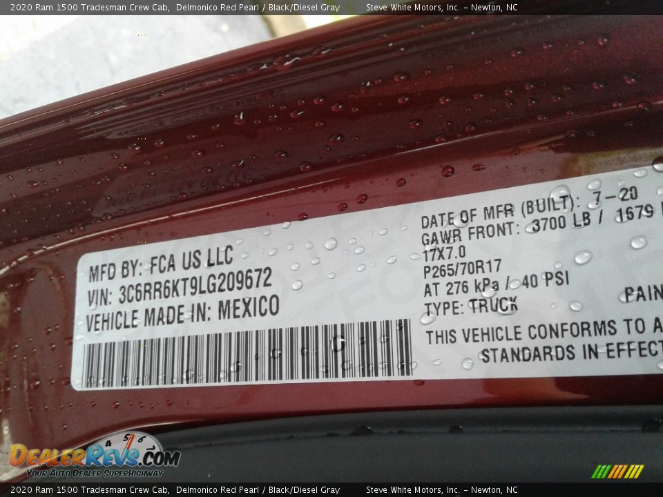 2020 Ram 1500 Tradesman Crew Cab Delmonico Red Pearl / Black/Diesel Gray Photo #28