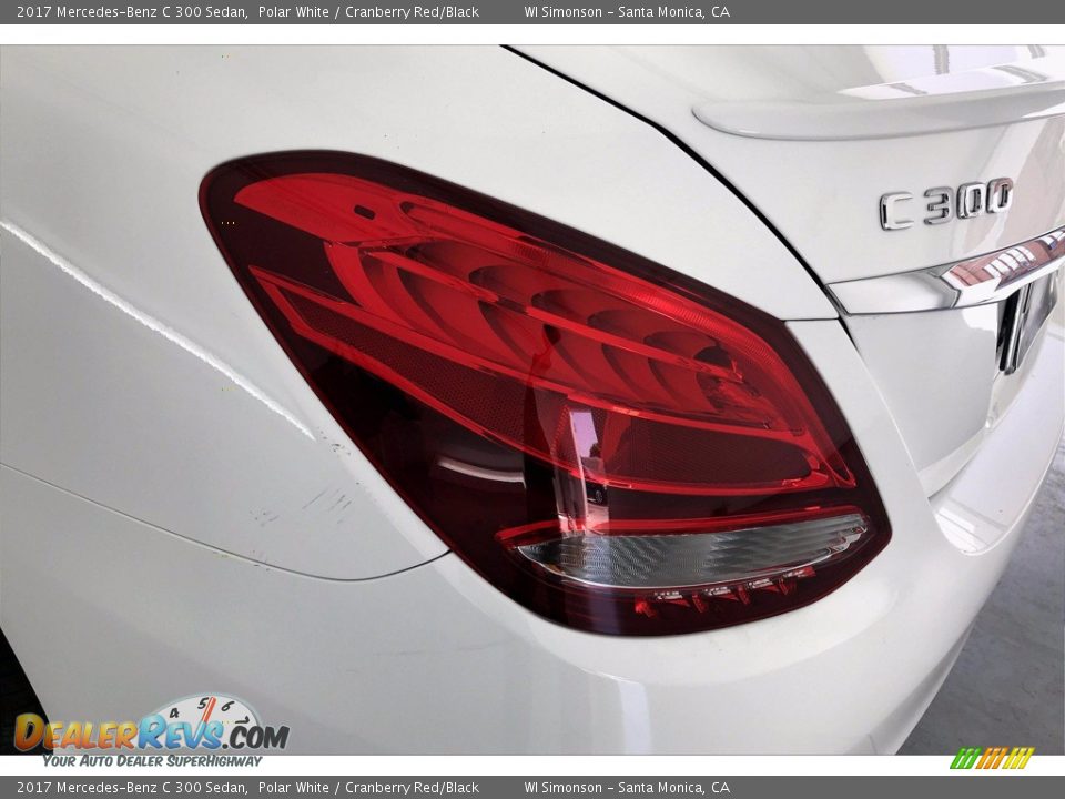 2017 Mercedes-Benz C 300 Sedan Polar White / Cranberry Red/Black Photo #26