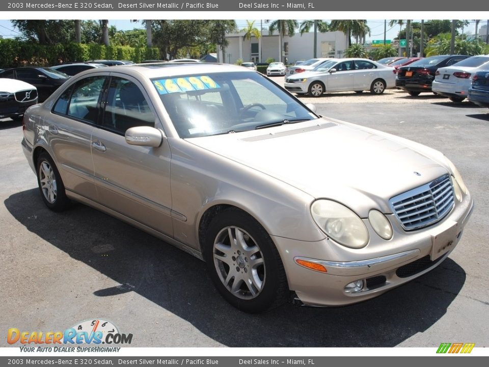 2003 Mercedes-Benz E 320 Sedan Desert Silver Metallic / Pacific Blue Photo #2