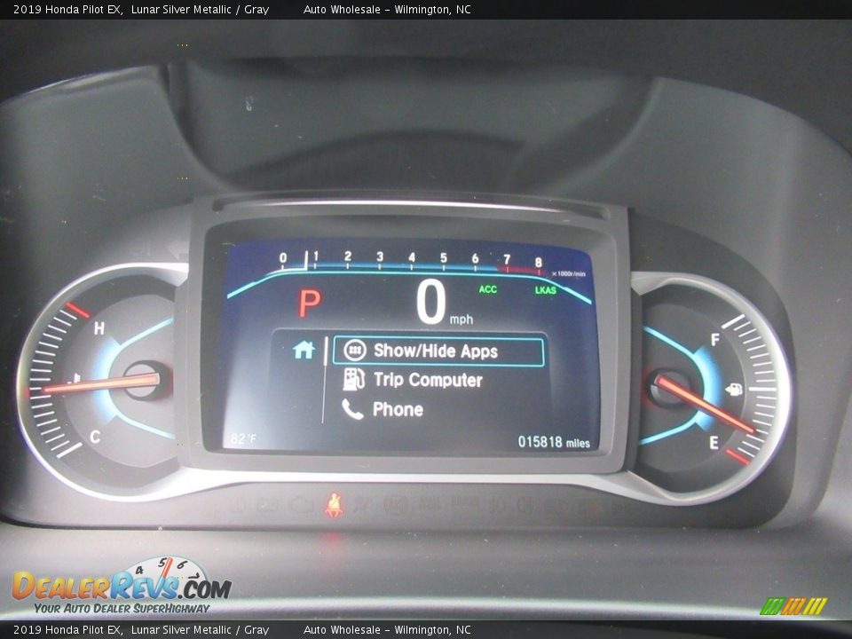 2019 Honda Pilot EX Lunar Silver Metallic / Gray Photo #16