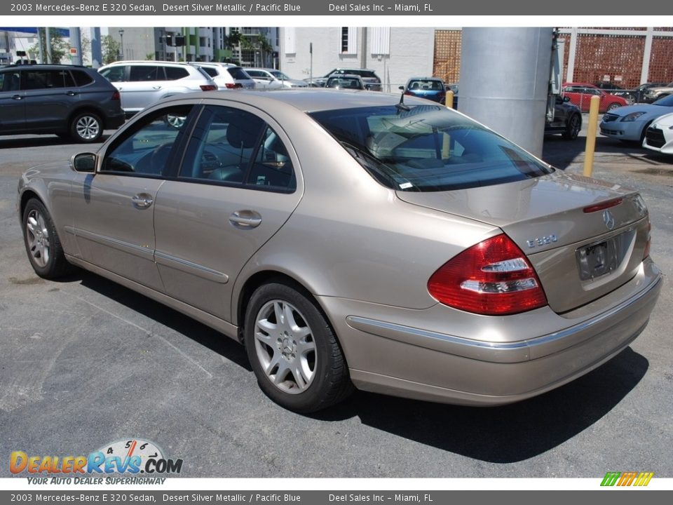 2003 Mercedes-Benz E 320 Sedan Desert Silver Metallic / Pacific Blue Photo #6