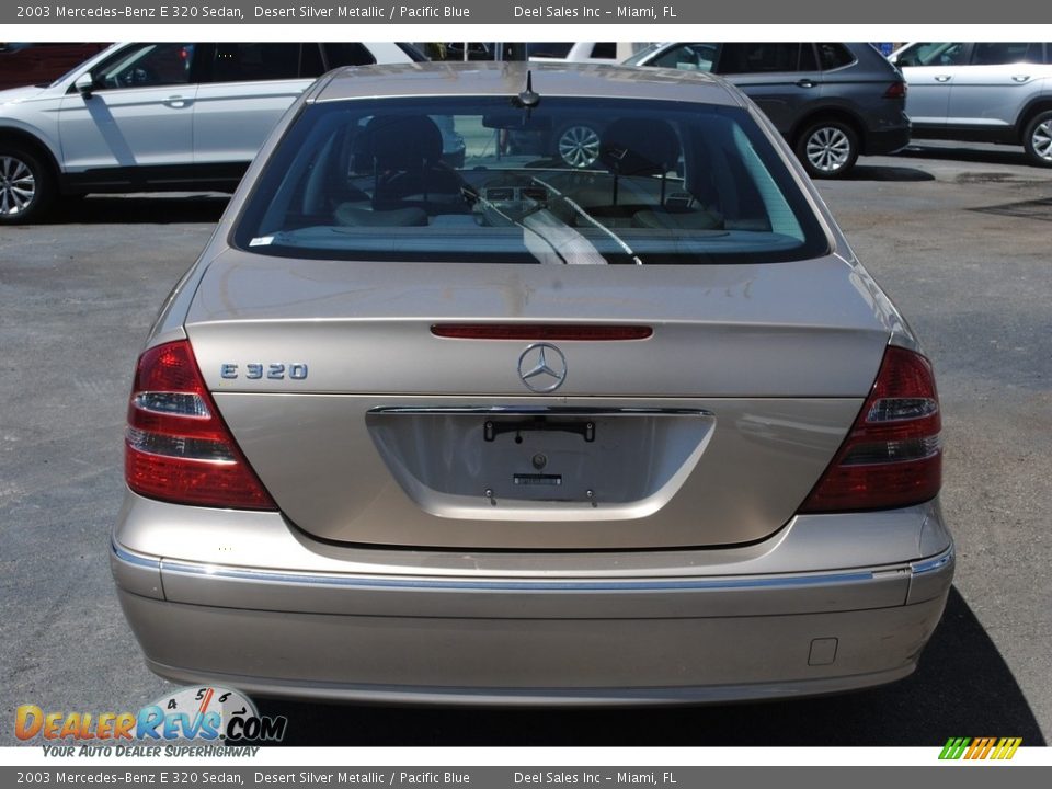 2003 Mercedes-Benz E 320 Sedan Desert Silver Metallic / Pacific Blue Photo #8