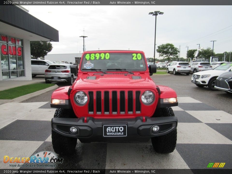 2020 Jeep Wrangler Unlimited Rubicon 4x4 Firecracker Red / Black Photo #2