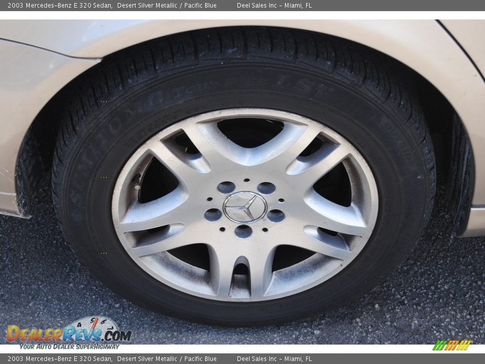 2003 Mercedes-Benz E 320 Sedan Desert Silver Metallic / Pacific Blue Photo #11