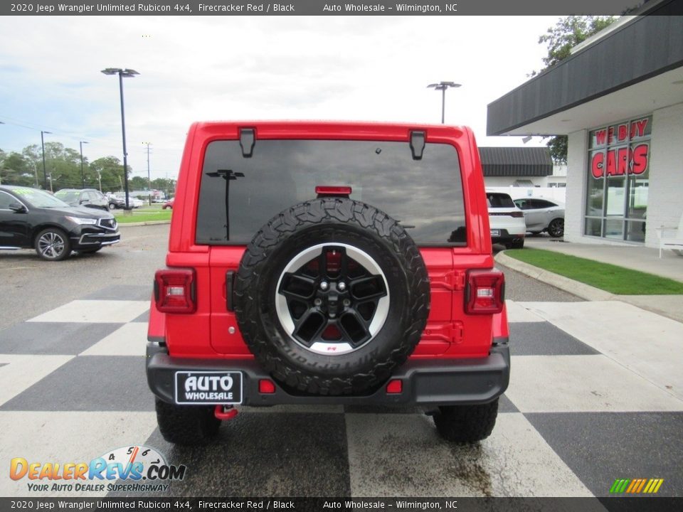2020 Jeep Wrangler Unlimited Rubicon 4x4 Firecracker Red / Black Photo #4